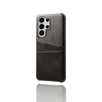 Baksidan av svart Galaxy S26 Ultra skal med elegant söm och kortficka
