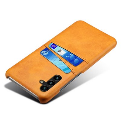 Köp Läderskal Med Kortfack Galaxy A54 Cognac Online