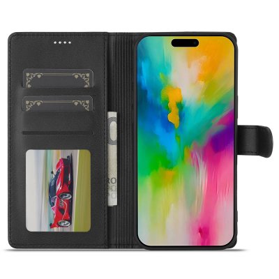 Plånboksfodral iPhone 16 Plus Svart