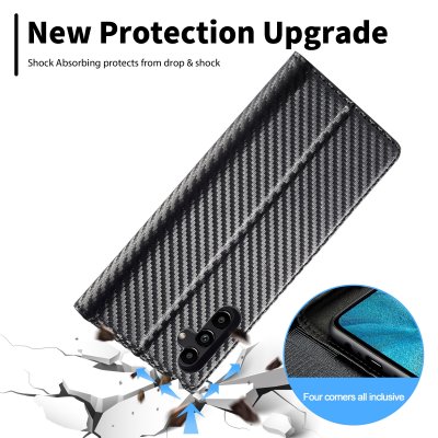Köp LC.IMEEKE Plånboksfodral Samsung Galaxy A15 Kolfibertextur Online