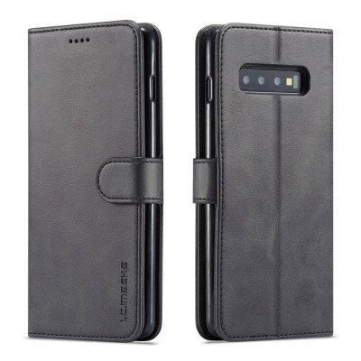 LC.IMEEKE Plånboksfodral Samsung Galaxy S10 Svart - Techhuset.se