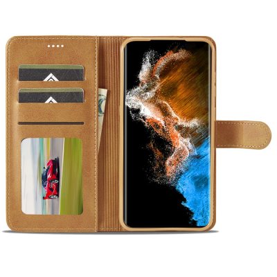 Köp LC.IMEEKE Plånboksfodral Samsung Galaxy S24 Cognac online