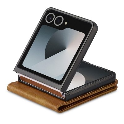 Plånboksfodral Samsung Galaxy Z Flip 7 Cognac