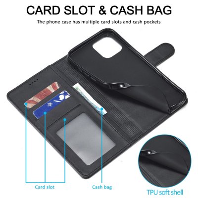 LC.IMEEKE Plånboksfodral iPhone 13 Pro Svart - Techhuset.se