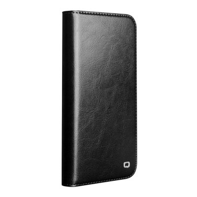 Elegant och tunn design av svart Qialino plånboksfodral till iPhone 17 Pro