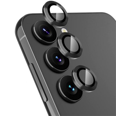 Hat Prince svart linsskydd i härdat glas monterat på Samsung Galaxy S26 kamera