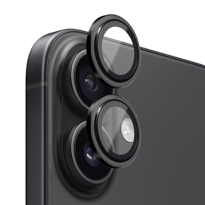 NORTHJO svart linsskydd i glas och aluminium monterat på iPhone 17