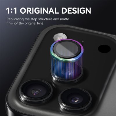 NORTHJO linsskydd i regnbågston – elegant skydd på iPhone 17 Pro