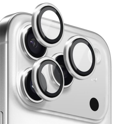 NORTHJO linsskydd i silver för iPhone 17 Pro monterat på kameran