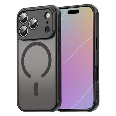 Magnetic Hybrid Skal iPhone 17 Pro i frostad svart design med MagSafe