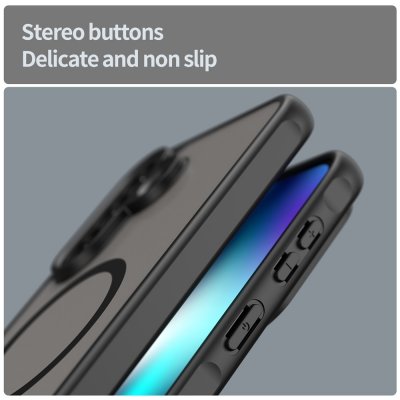 MagSafe-kompatibel design på matt svart skal till Samsung Galaxy A37 – exakt passform