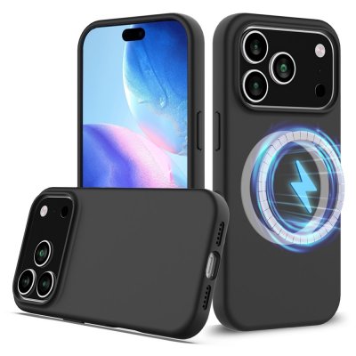 Svart magnetiskt skal till iPhone 17 Pro med komplett skydd och elegant design