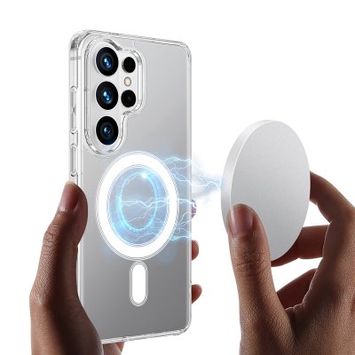 MagSafe-tillbehör fästs på transparent skal till Samsung Galaxy S26 Ultra