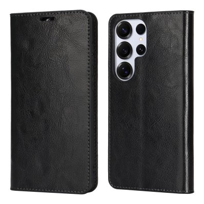 Äkta läderfodral till Samsung Galaxy S26 Ultra i svart färg