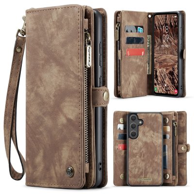 CaseMe Multi-Slot plånboksfodral 2 i 1 till Samsung Galaxy S26 i brun färg