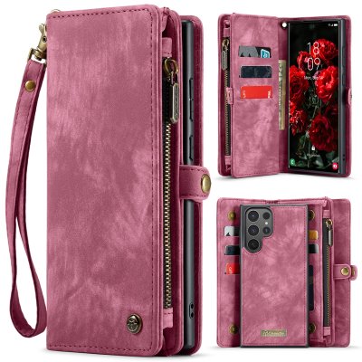 CaseMe Multi-Slot 2 i 1 plånboksfodral till Samsung Galaxy S26 Ultra i röd färg