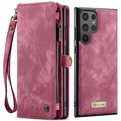 Rött plånboksfodral med avtagbart magnetskal för Galaxy S26 Ultra från CaseMe