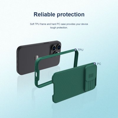 Köp Nillkin CamShield Skal iPhone 14 Pro Grön Online