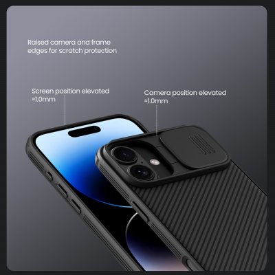 Nillkin CamShield Skal iPhone 16 Blå