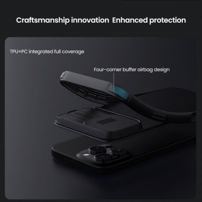 CamShield Skal iPhone 16 Pro Svart