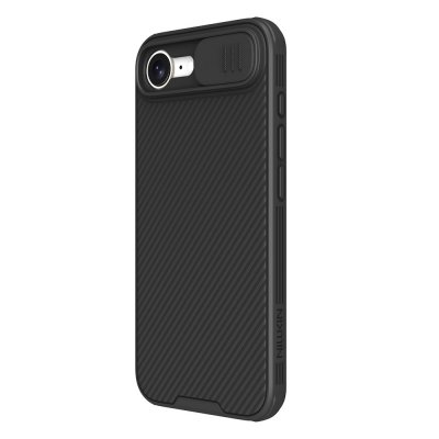 Stilrent svart iPhone 17e CamShield skal från Nillkin med matt finish