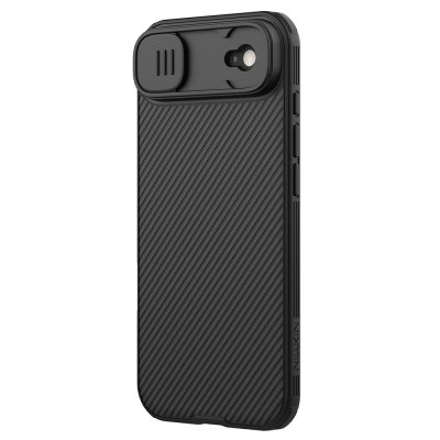 Skjutbart kameraskydd på svart CamShield skal till iPhone 17 Air