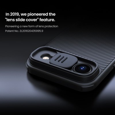 Skyddslucka i stängt läge på CamShield skal för iPhone 17 Air