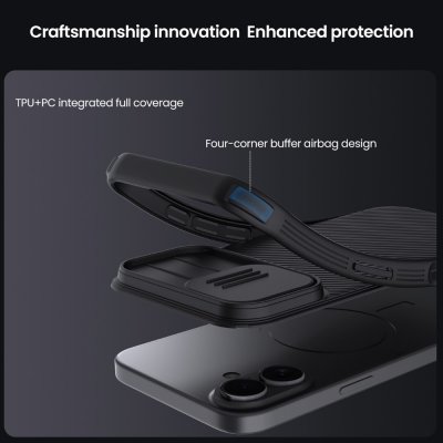 Nillkin CamShield för iPhone 17 i lageruppbyggnad för optimal skyddsnivå