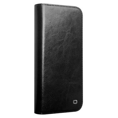 Leather Wallet Case iPhone 16 Black