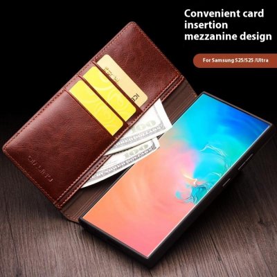 Leather Wallet Case Samsung Galaxy S25 Black