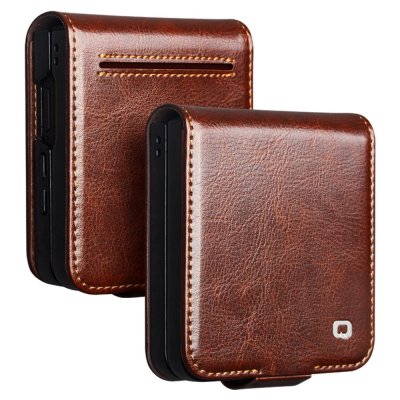 Leather Wallet Case Samsung Galaxy Z Flip 7 Brown