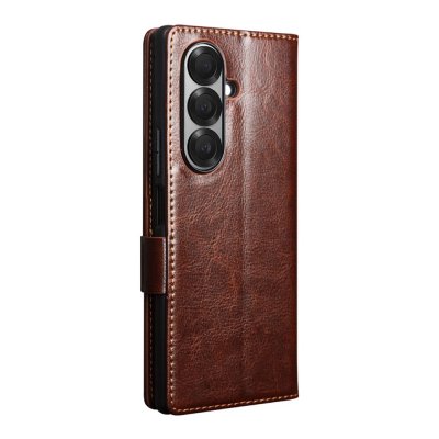 Leather Wallet Case Samsung Galaxy Z Fold 7 Brown