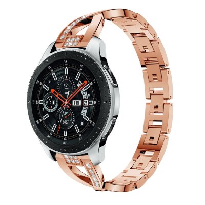 Rhinestone Kristallarmband Samsung Galaxy Watch 46mm Rose Guld - Techhuset.se