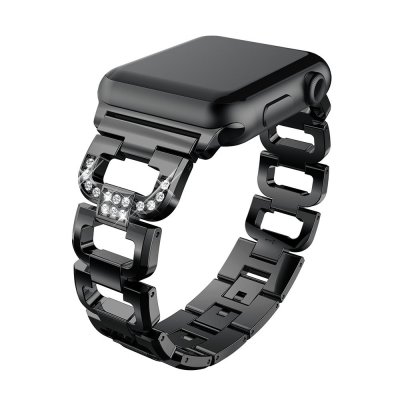 Rhinestone Metallarmband Apple Watch Series 11 46mm Svart