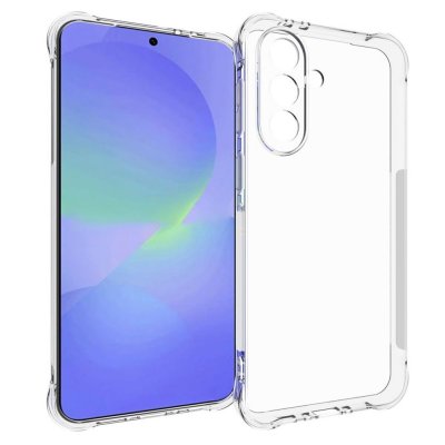 Transparent TPU-skal till Samsung Galaxy A37 – visning framifrån och bakifrån