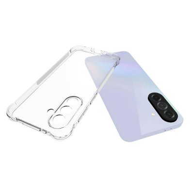 Tvådelad vy av skal och telefon – flexibelt och stötdämpande TPU-skal till Samsung Galaxy A37
