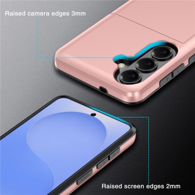 elegant roséguldfärgat mobilskal med kortförvaring för galaxy s26 plus