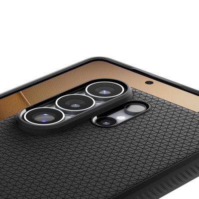 Närbild på kameraskydd Spigen Liquid Air Black Samsung Galaxy S26 Ultra