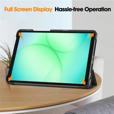Fodral i Tri-fold design med auto wake till Galaxy Tab A11 svart