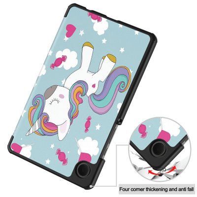 Baksida på Galaxy Tab A11-fodral med charmig enhörningsdesign