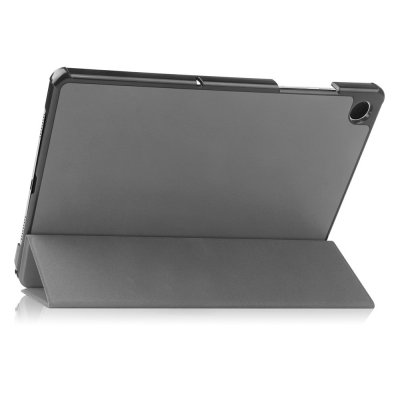 Tri-fold fodral i grått till Galaxy Tab A11 Plus – uppfällt skrivläge