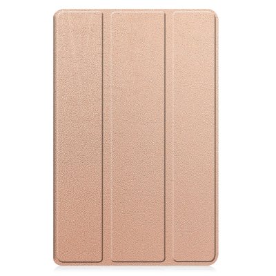 Framsida av stängt Tri-fold fodral i roséguld – stilrent och skyddande