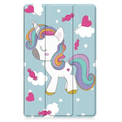 Framsida av fodral med unicorn-tryck – barnvänligt och färgstarkt skydd