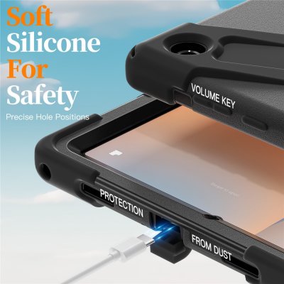 Robust fodral i tre lager med inbyggt ställ till Tab A11 Plus
