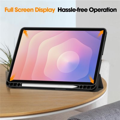 Tri-fold stativfunktion i svart fodral till Samsung Galaxy Tab S11