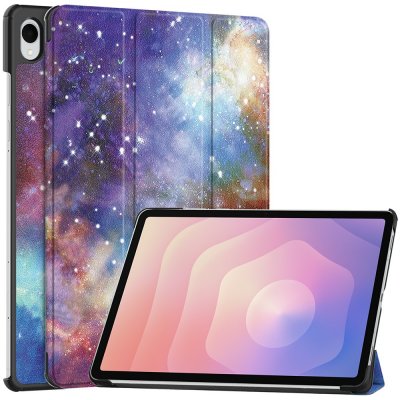 Samsung Galaxy Tab S11 fodral med stjärnhimmel-design i stativläge
