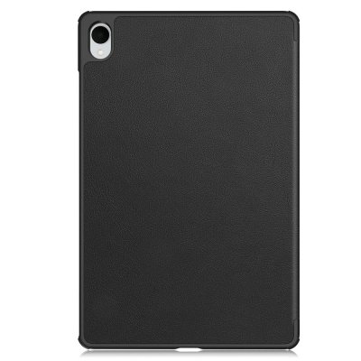 Baksida av stängt svart Tri-fold fodral till Galaxy Tab S11