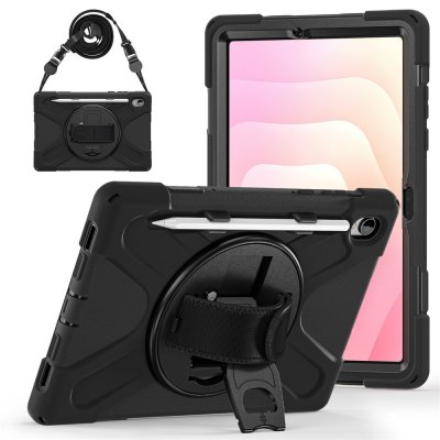 Roterbart stativ och axelrem på stöttåligt Galaxy Tab S11 skal svart