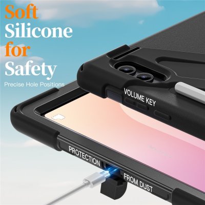 Kamera- och hörnskydd i robust skal för Samsung Galaxy Tab S11 Ultra
