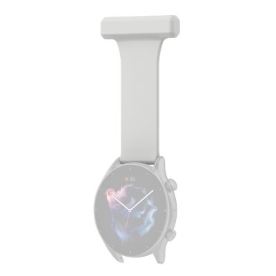 Vivoactive 4 med ljusgrå klockarmband – bild från sidan